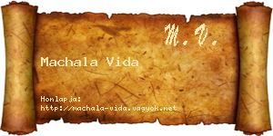 Machala Vida névjegykártya